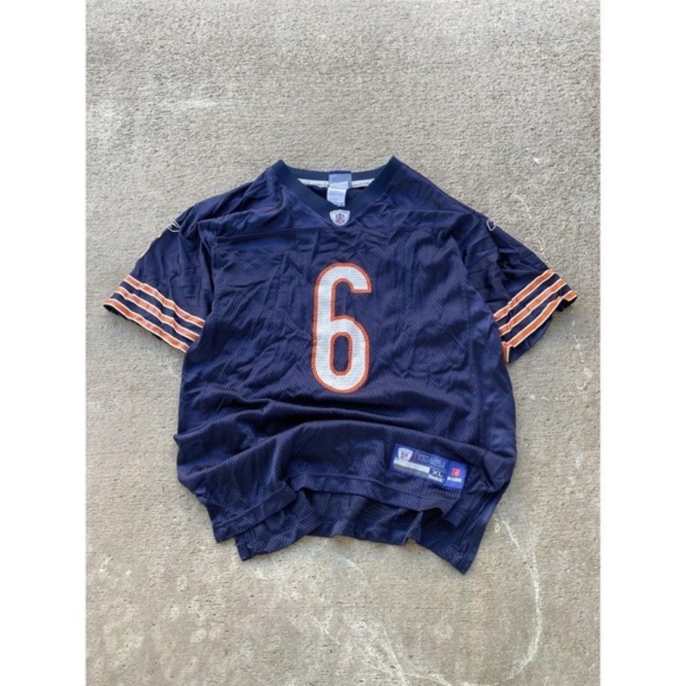 Chicago Bears Football Jersey Youth XL 18-20 Navy NFL Reebok Jay Cutler 6 Fb Sea